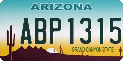 AZ license plate ABP1315