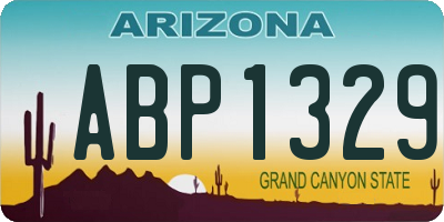 AZ license plate ABP1329