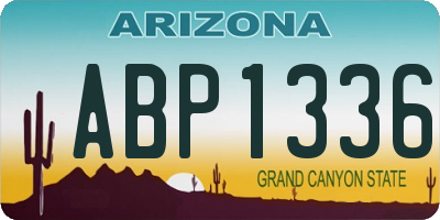 AZ license plate ABP1336