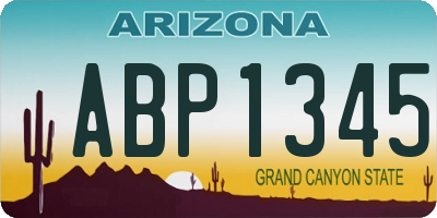 AZ license plate ABP1345