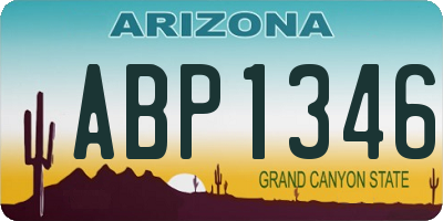 AZ license plate ABP1346