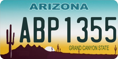 AZ license plate ABP1355