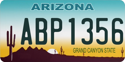AZ license plate ABP1356