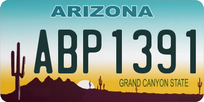AZ license plate ABP1391