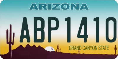 AZ license plate ABP1410