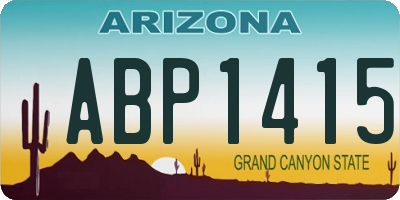 AZ license plate ABP1415