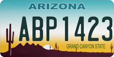 AZ license plate ABP1423