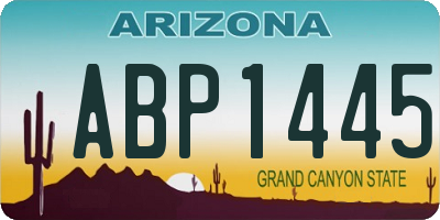 AZ license plate ABP1445