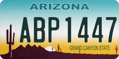 AZ license plate ABP1447