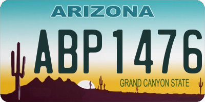 AZ license plate ABP1476
