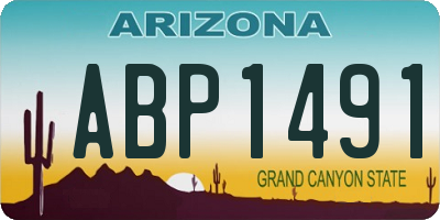 AZ license plate ABP1491