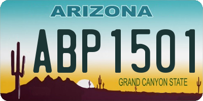 AZ license plate ABP1501
