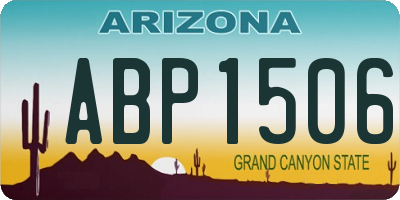 AZ license plate ABP1506