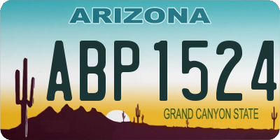 AZ license plate ABP1524
