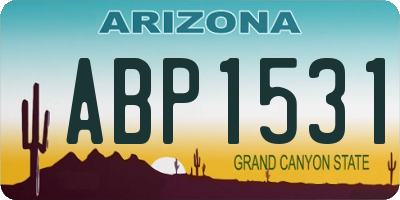 AZ license plate ABP1531