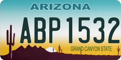 AZ license plate ABP1532