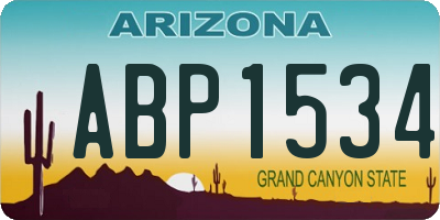 AZ license plate ABP1534
