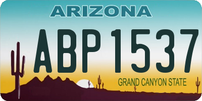 AZ license plate ABP1537