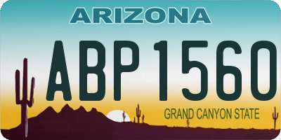 AZ license plate ABP1560