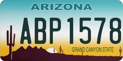 AZ license plate ABP1578
