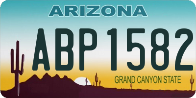 AZ license plate ABP1582
