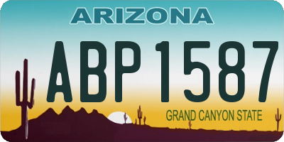 AZ license plate ABP1587