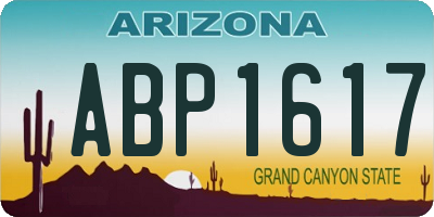 AZ license plate ABP1617