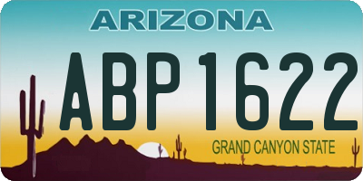 AZ license plate ABP1622