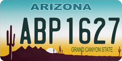 AZ license plate ABP1627