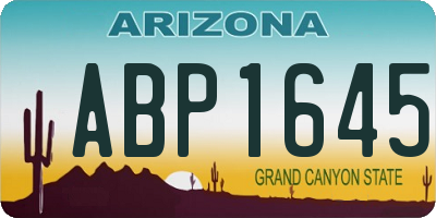 AZ license plate ABP1645