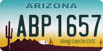 AZ license plate ABP1657