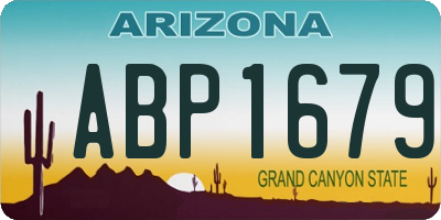 AZ license plate ABP1679