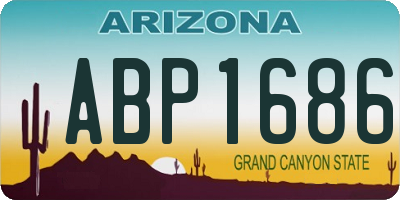 AZ license plate ABP1686