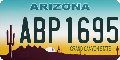 AZ license plate ABP1695