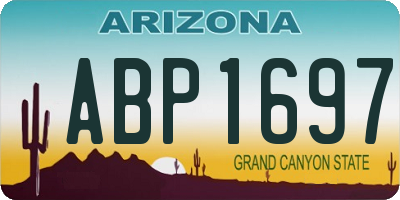 AZ license plate ABP1697