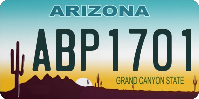 AZ license plate ABP1701