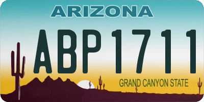 AZ license plate ABP1711