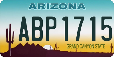 AZ license plate ABP1715