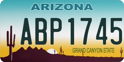 AZ license plate ABP1745