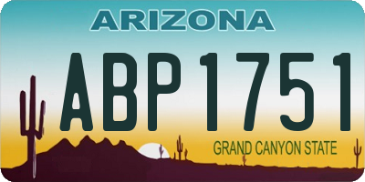 AZ license plate ABP1751