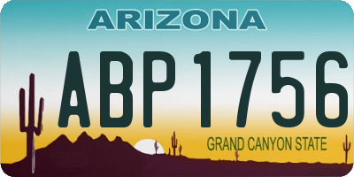 AZ license plate ABP1756