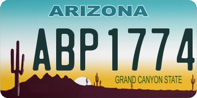 AZ license plate ABP1774