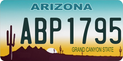 AZ license plate ABP1795