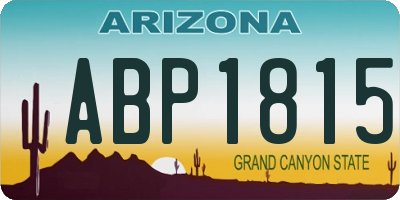 AZ license plate ABP1815