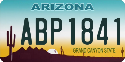 AZ license plate ABP1841