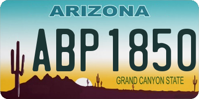 AZ license plate ABP1850