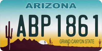 AZ license plate ABP1861