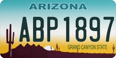 AZ license plate ABP1897