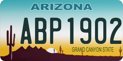 AZ license plate ABP1902