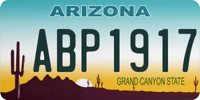 AZ license plate ABP1917
